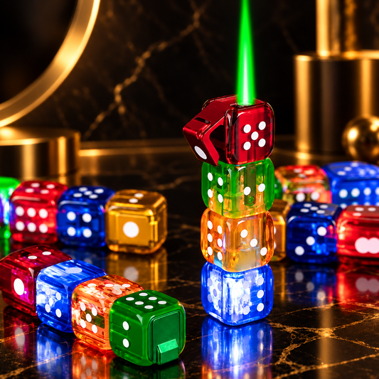 Colorfull Dice Jet Flame Lighter