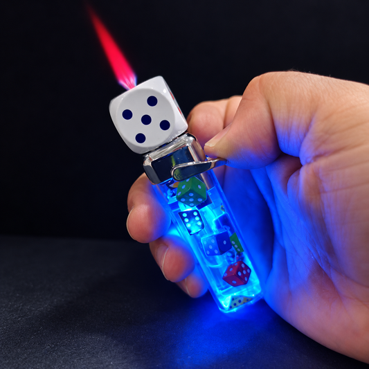 Rotating Dice LED Flame Lighter