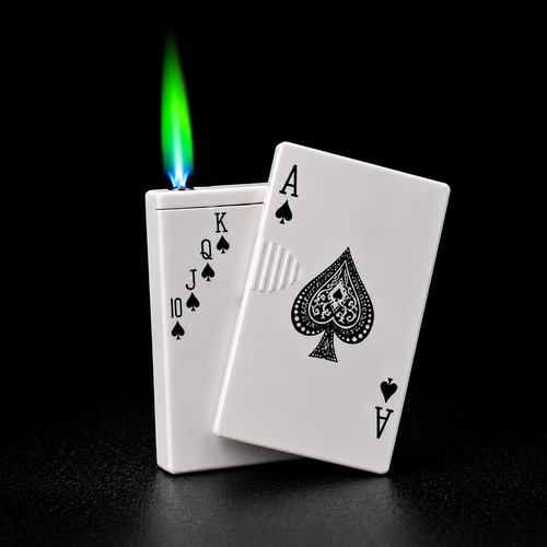 White Poker Lighter