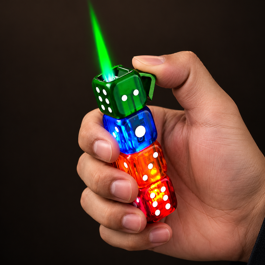 Colorfull Dice Jet Flame Lighter