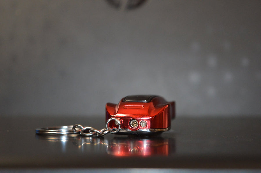 Premium metal car keychain front view