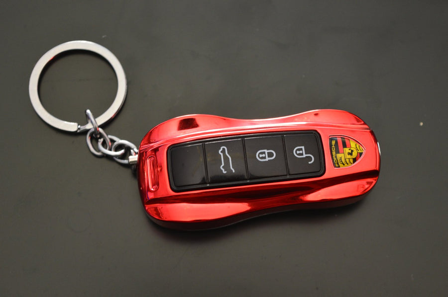 Car keychain on keyring